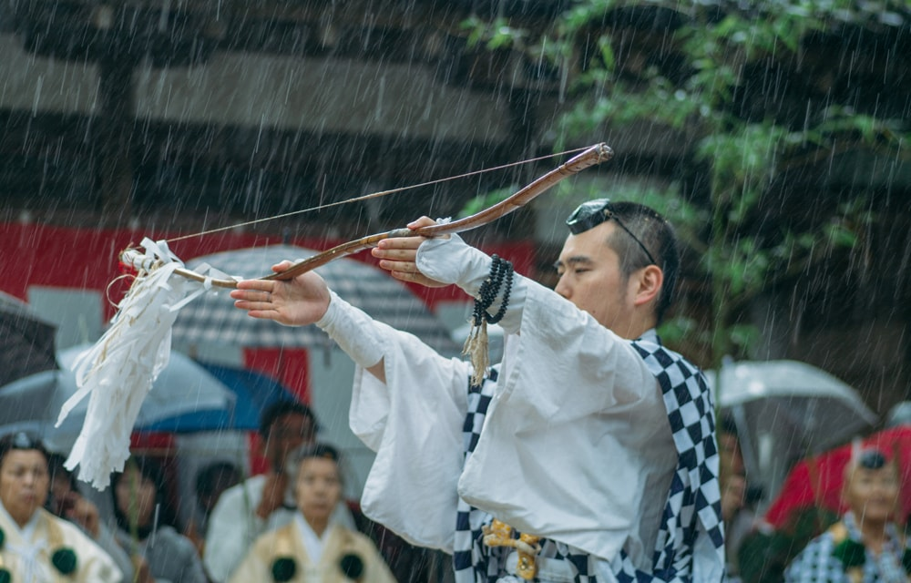 Ritual Archer in the Rain