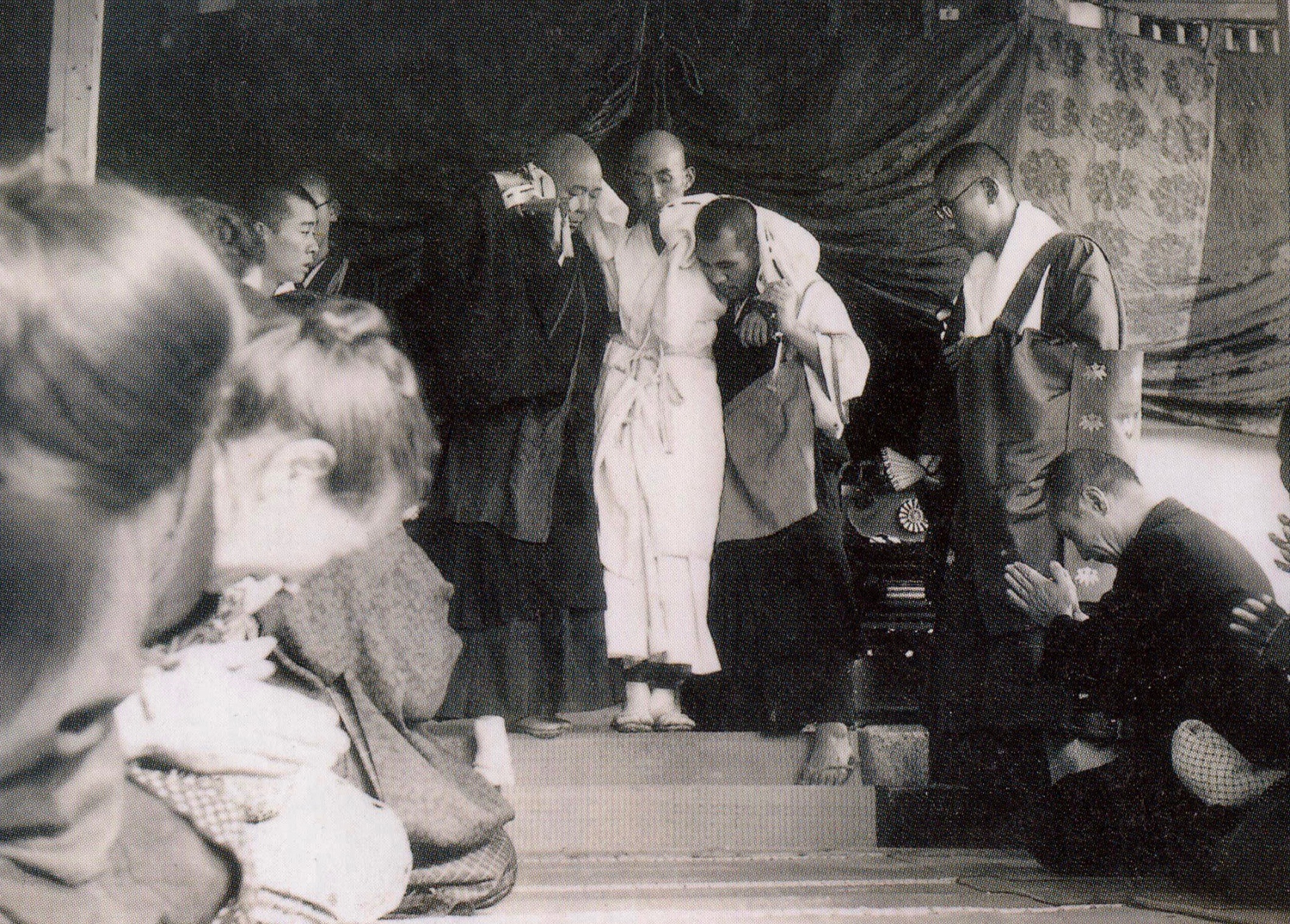 Shōchō Hagami, renowned Tendai monk and interfaith peace advocate, during the Sennichi Kaihōgyō—a 1,000-day ascetic pilgrimage on Mount Hiei.